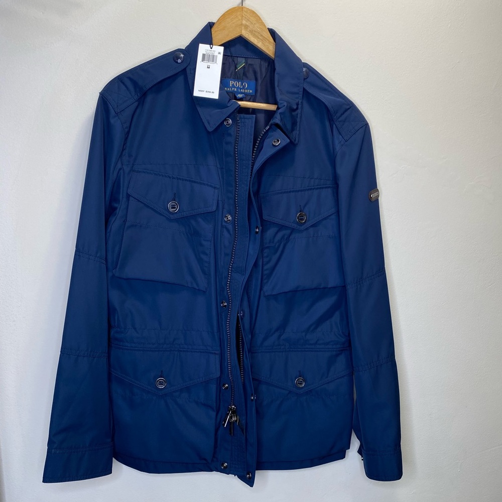 POLO RALPH LAUREN Men’s Aviator Navy Oxford Field Windbreaker Jacket Size M